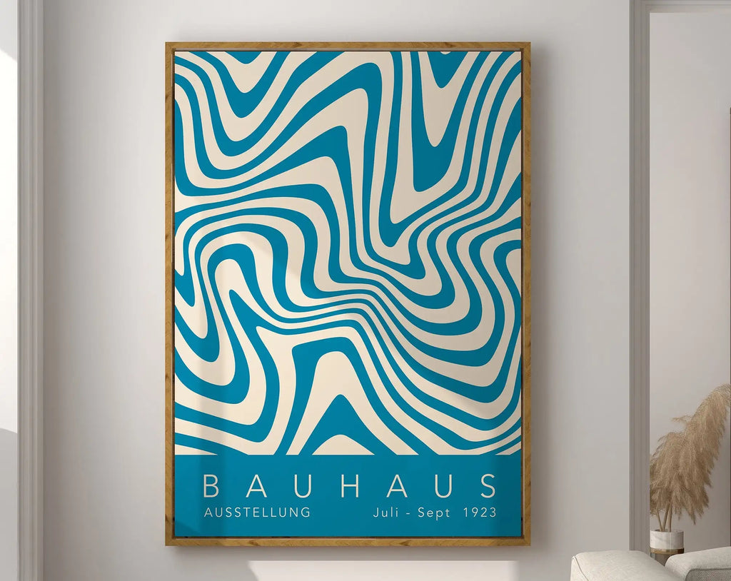 DecorBites™ Geometric Bauhaus Canvas Poster - Modern Mid Century Decor