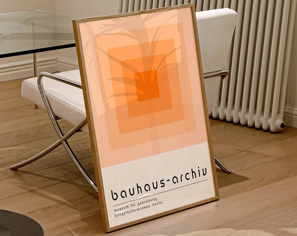 DecorBites™ Geometric Bauhaus Canvas Poster: Modern Retro Wall Art