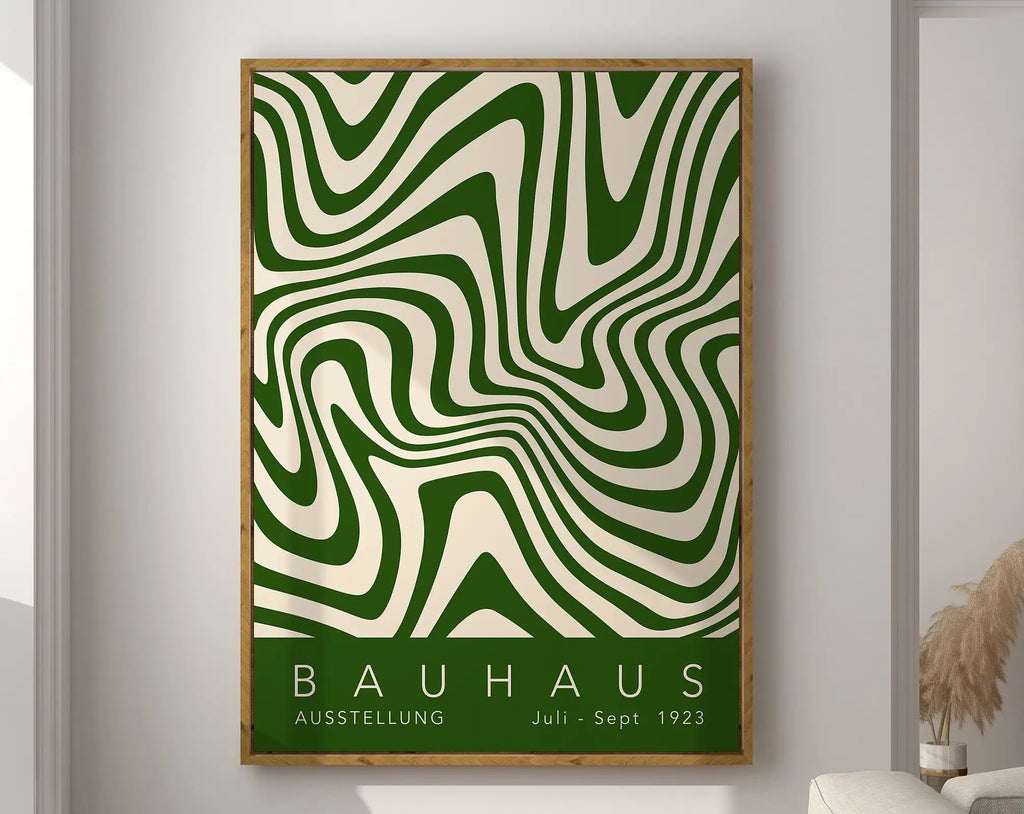 DecorBites™ Geometric Bauhaus Canvas Poster - Retro Mid Century Decor