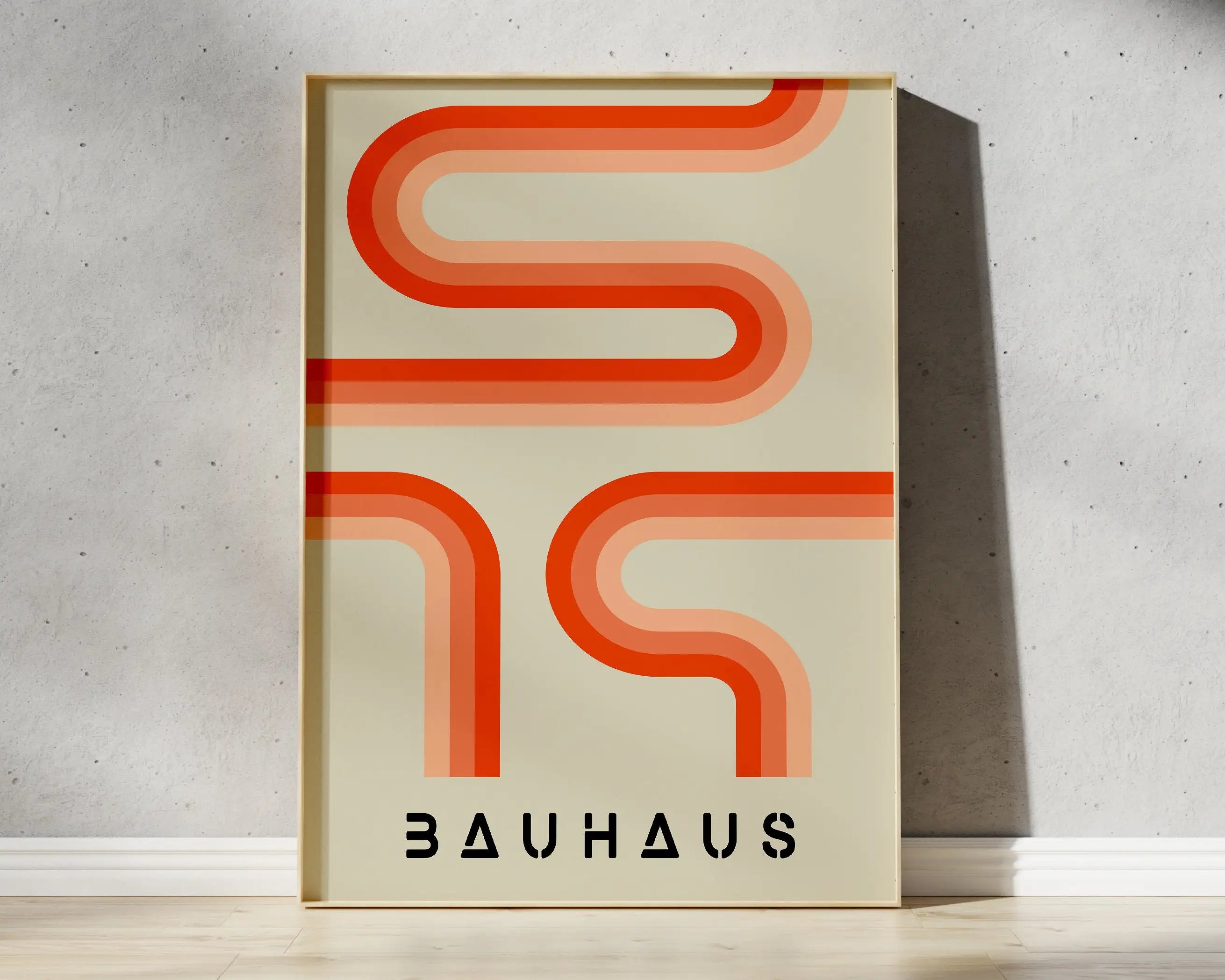 DecorBites™ Geometric Bauhaus Canvas Poster - Retro Mid Century Wall Art