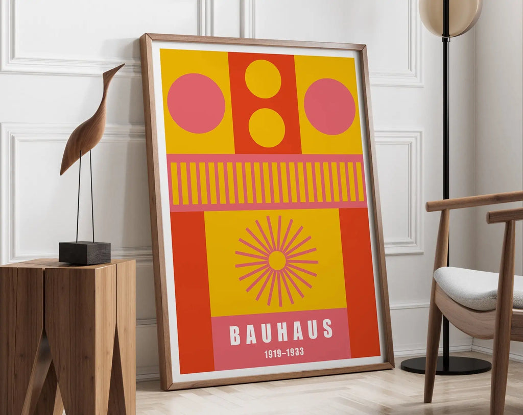 DecorBites™ Geometric Bauhaus Canvas Print for Modern Home