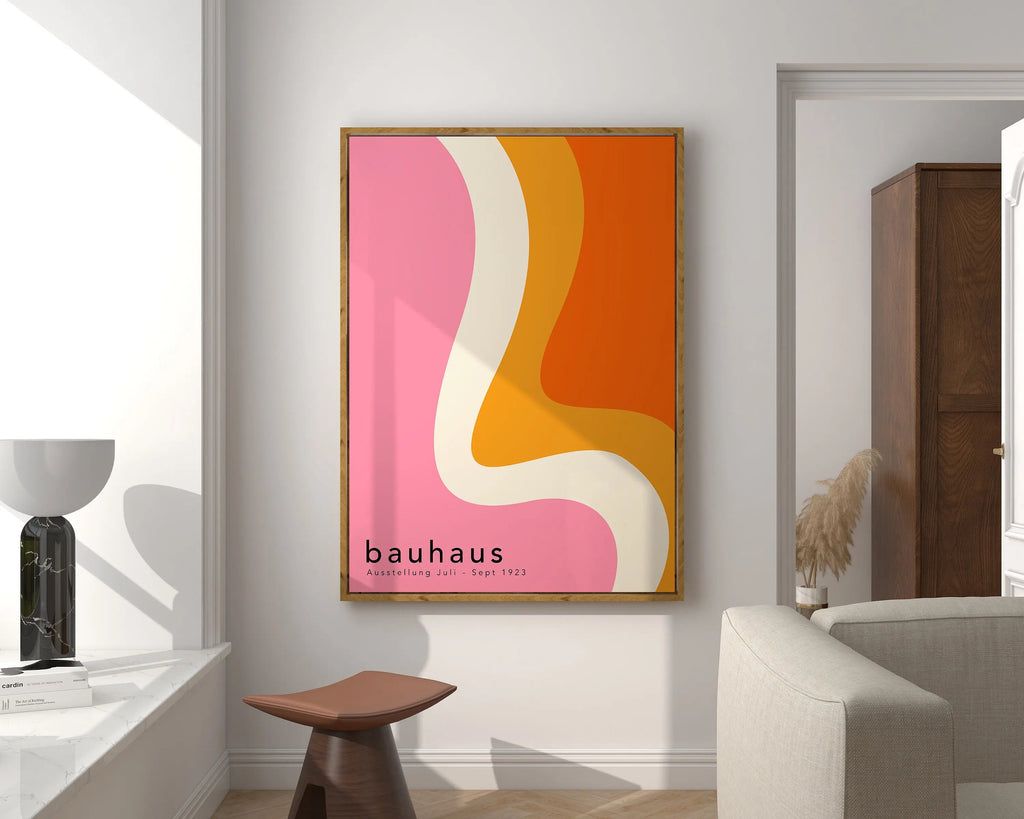 DecorBites™ Geometric Bauhaus Canvas Print for Modern Home
