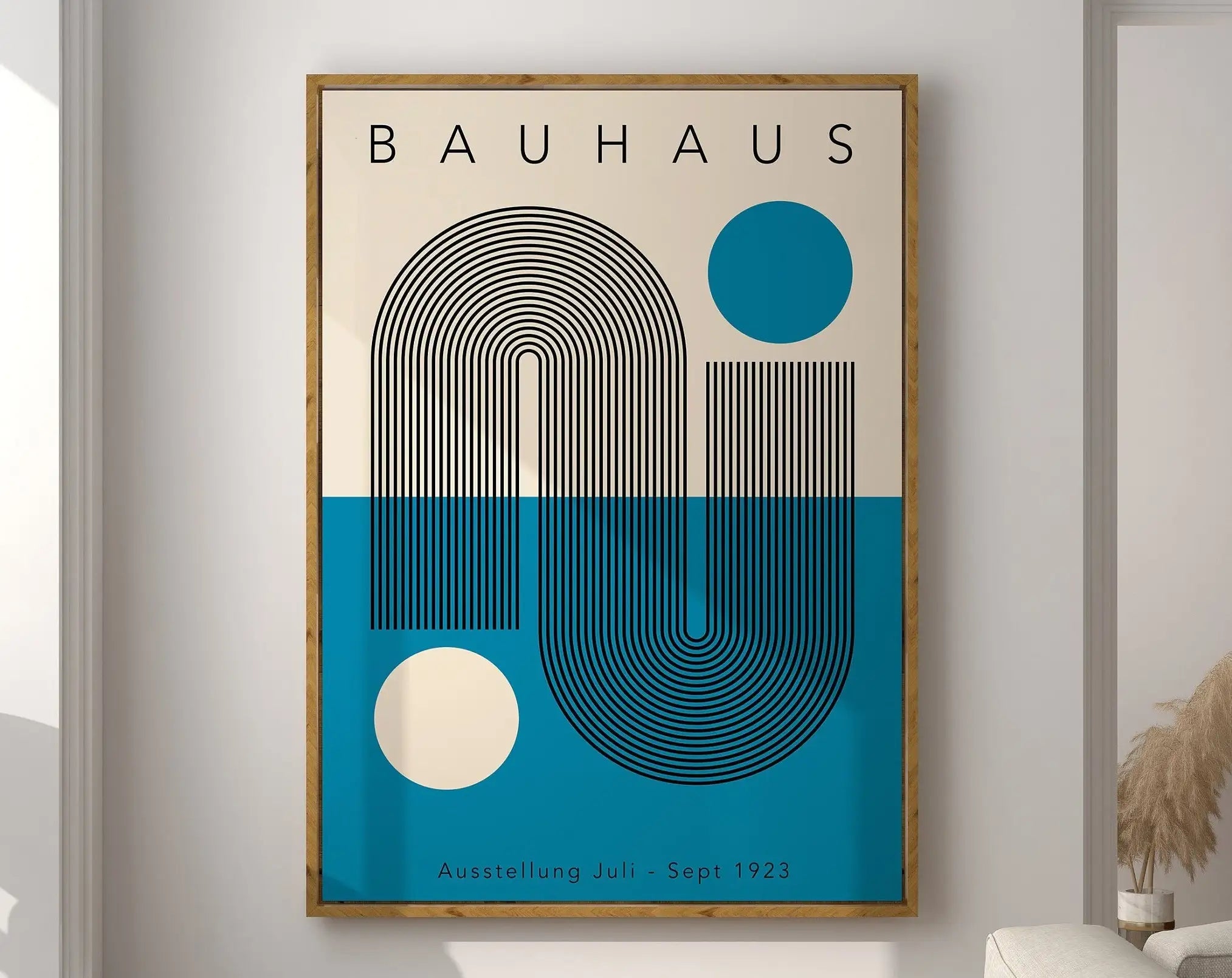 DecorBites™ Geometric Bauhaus Canvas Print for Modern Home