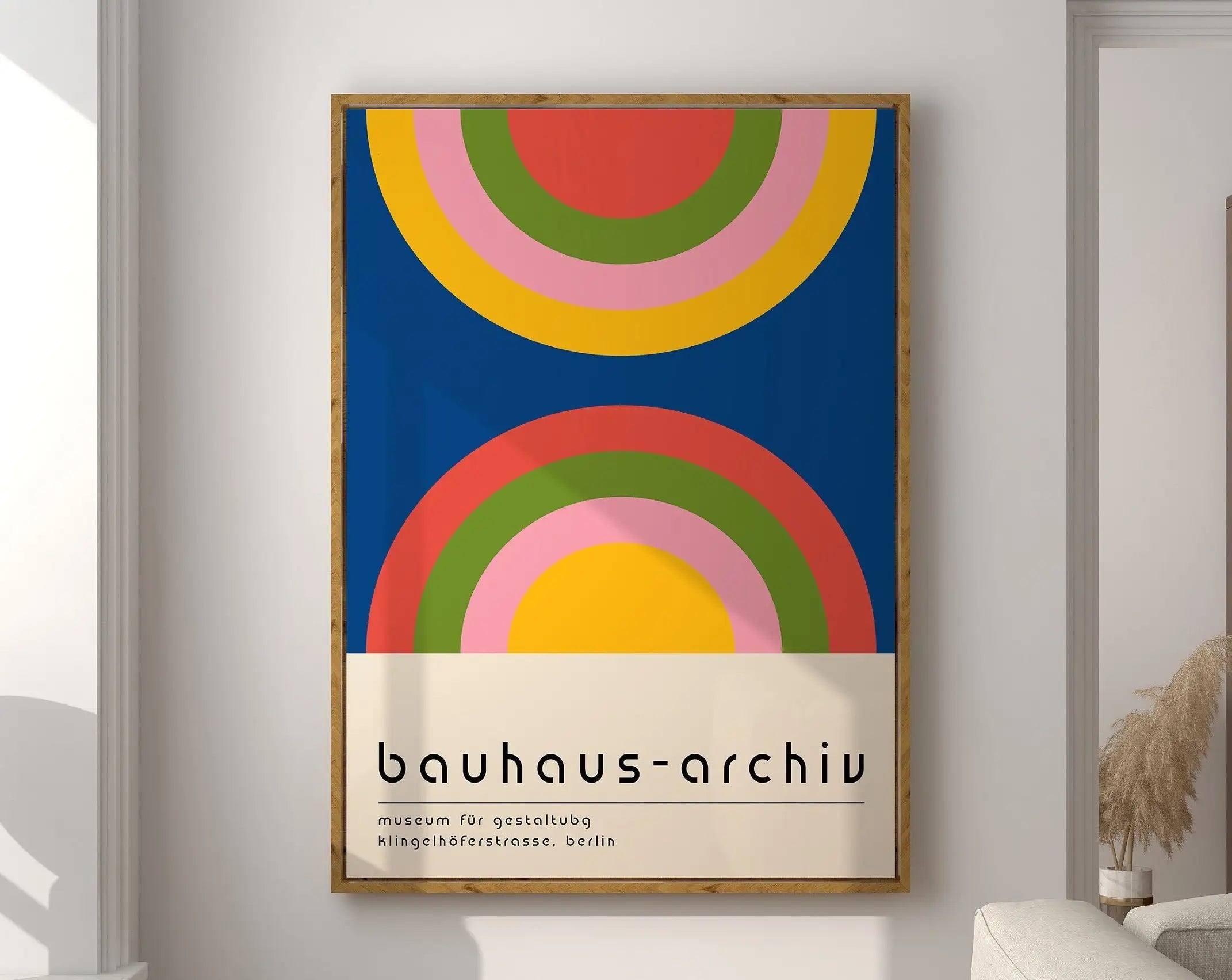DecorBites™ Geometric Bauhaus Canvas Print – Modern Wall Art