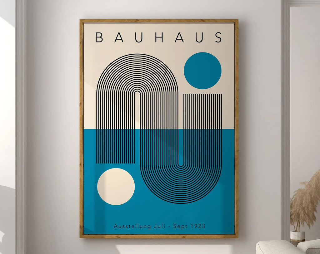 DecorBites™ Geometric Bauhaus Canvas Print – Modern Wall Art