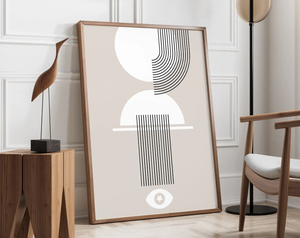 DecorBites™ Geometric Canvas Poster - Modern Bauhaus Style