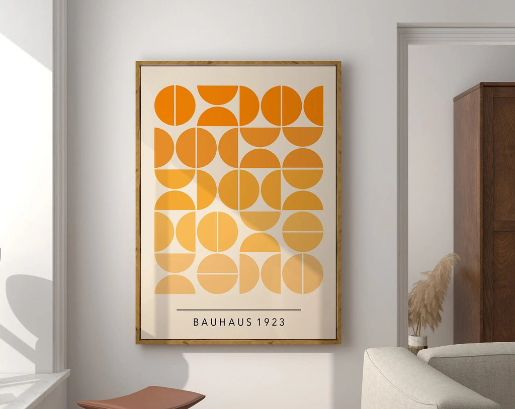 DecorBites™ Geometric Canvas Poster - Modern Bauhaus Style