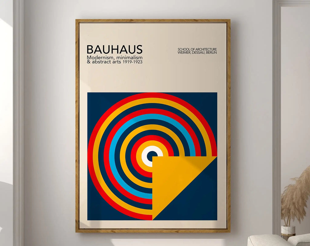 DecorBites™ Geometric Canvas Poster - Modern Bauhaus Style