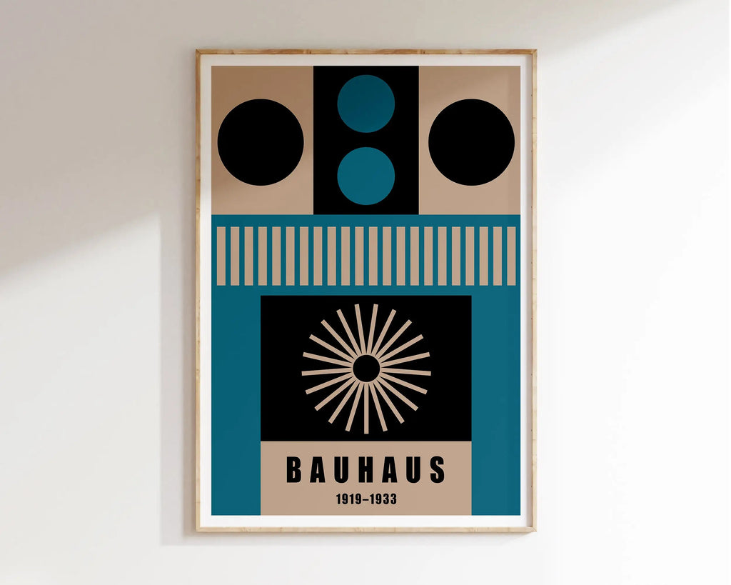 DecorBites™ Geometric Canvas Poster Retro Mid Century Wall Art