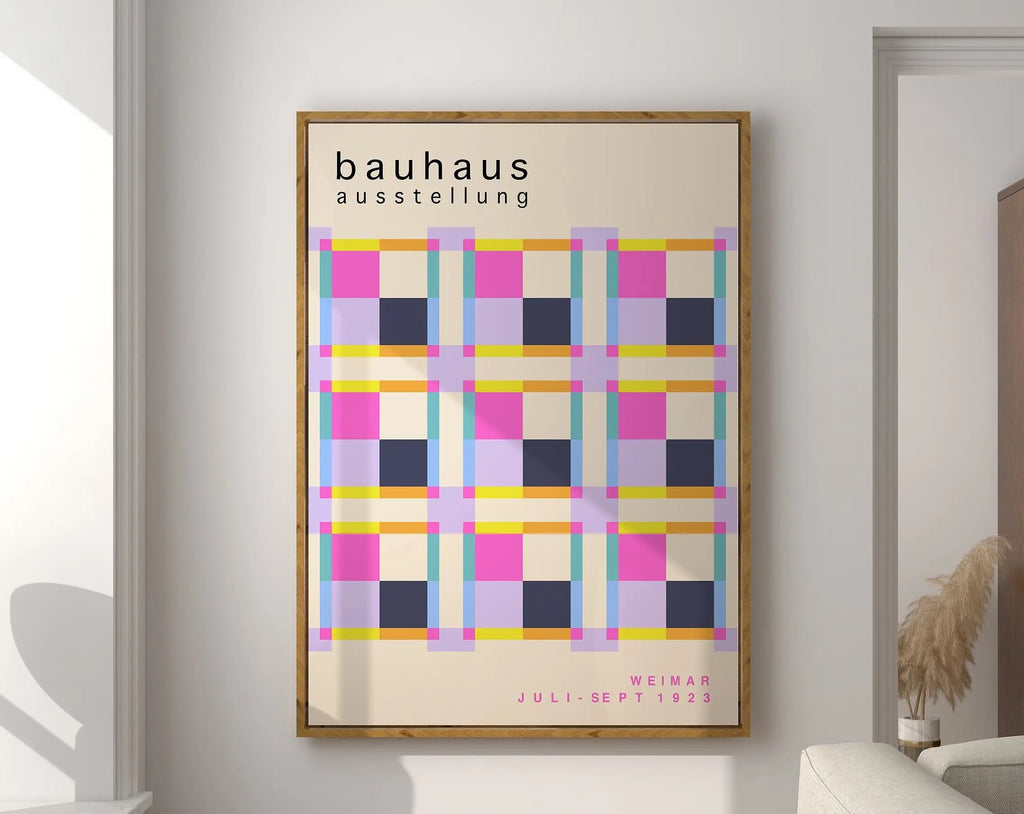 DecorBites™ Geometric Canvas Print - Modern Bauhaus Art