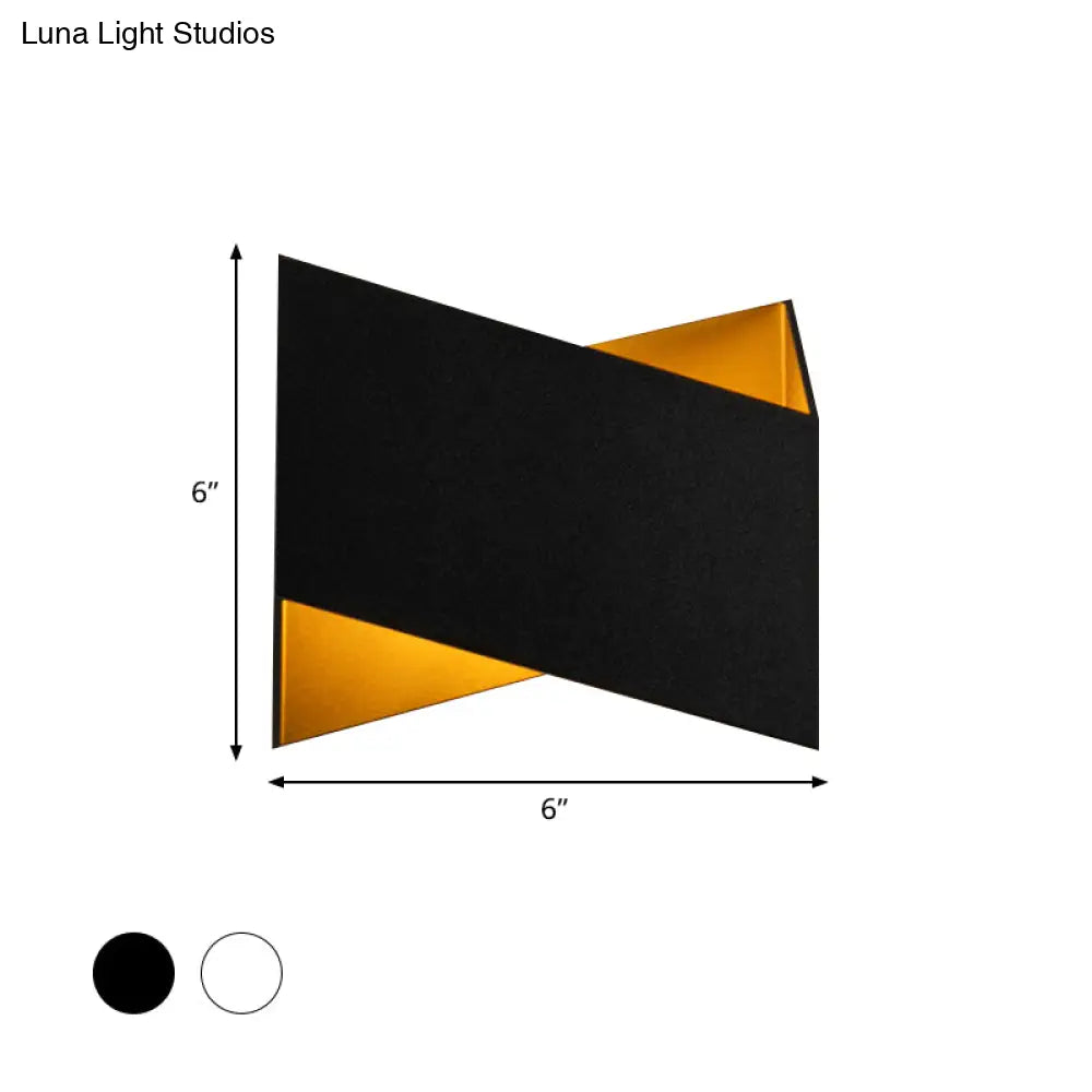 DecorBites™ Geometric LED Wall Sconce in White/Black for Modern Stairways