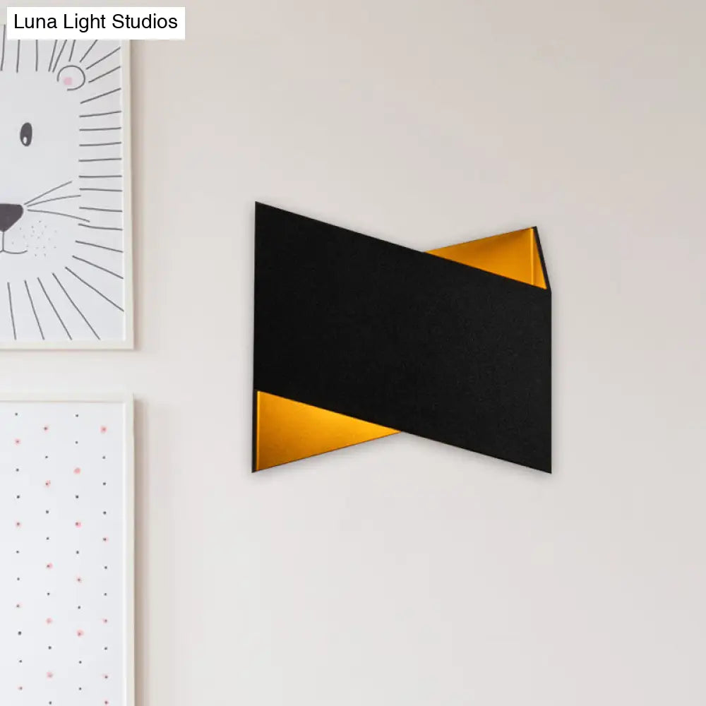 DecorBites™ Geometric LED Wall Sconce in White/Black for Modern Stairways