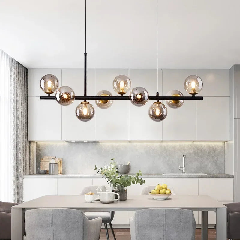 DecorBites™ Glass Ball Ceiling Chandelier for Dining Room
