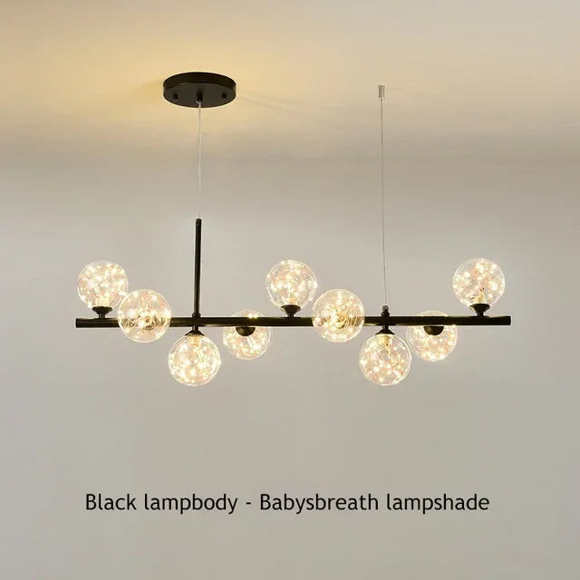 DecorBites™ Glass Ball Ceiling Chandelier for Dining Room