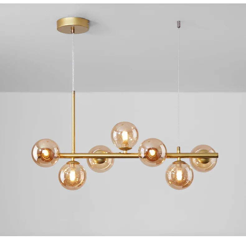 DecorBites™ Glass Ball Chandelier for Dining Room