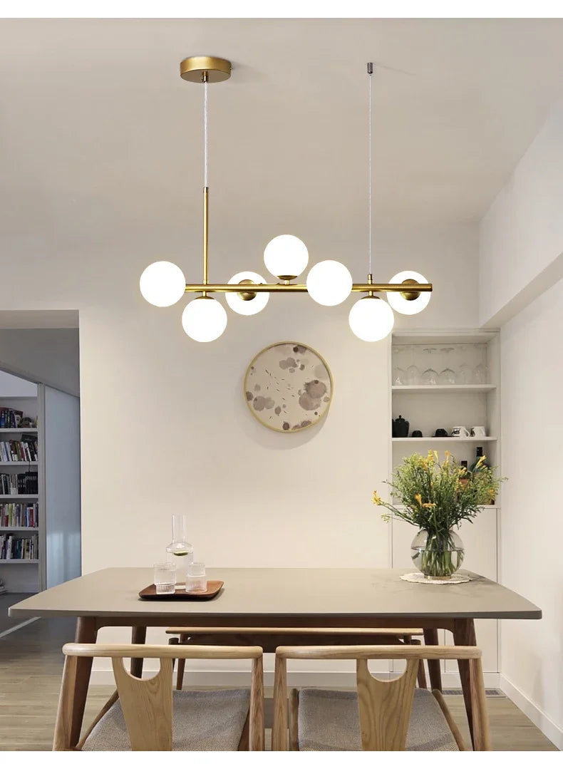 DecorBites™ Glass Ball Chandelier for Dining Room