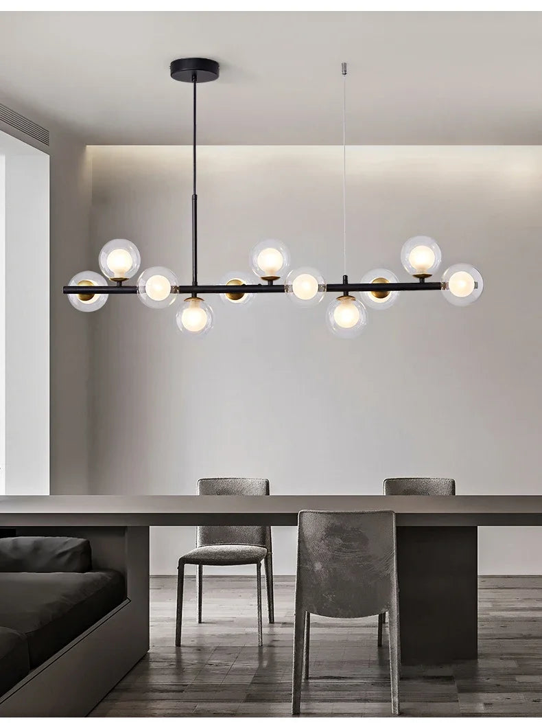 DecorBites™ Glass Ball Chandelier for Dining Room
