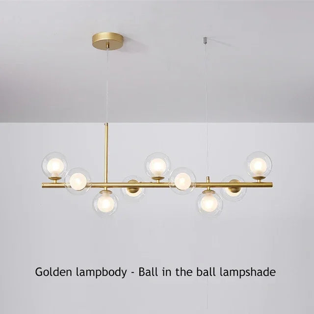 DecorBites™ Glass Ball Chandelier for Dining Room