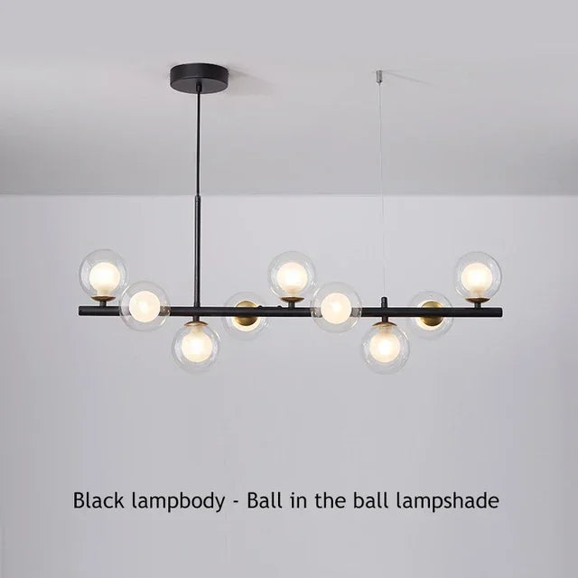 DecorBites™ Glass Ball Chandelier for Dining Room