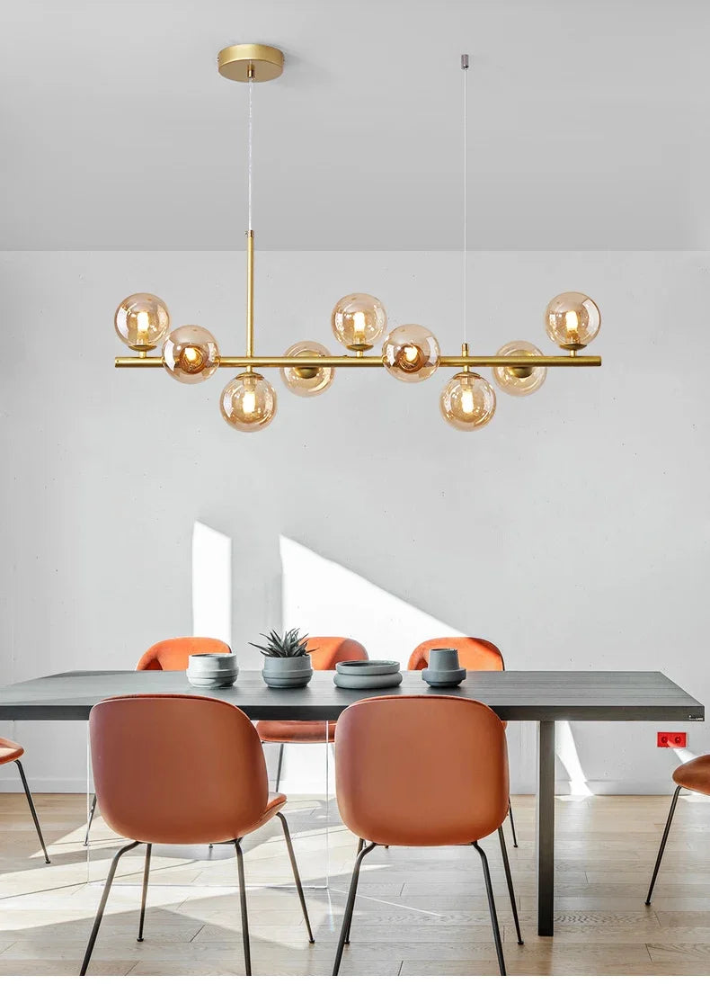 DecorBites™ Glass Ball Chandelier for Home Lighting