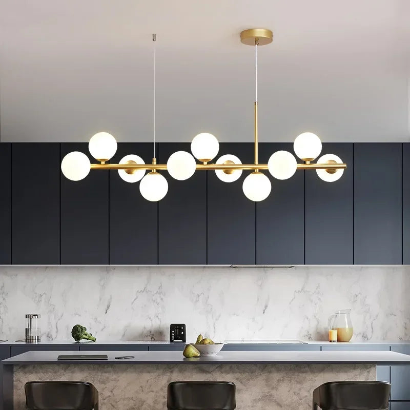 DecorBites™ Glass Ball Chandelier for Home Lighting