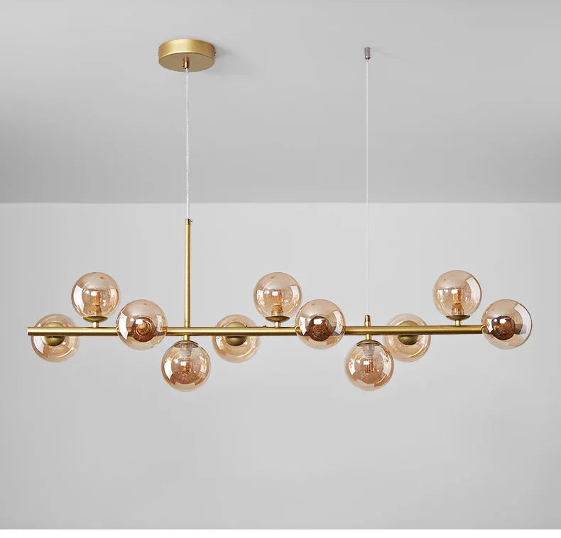 DecorBites™ Glass Ball Chandelier for Modern Home Lighting