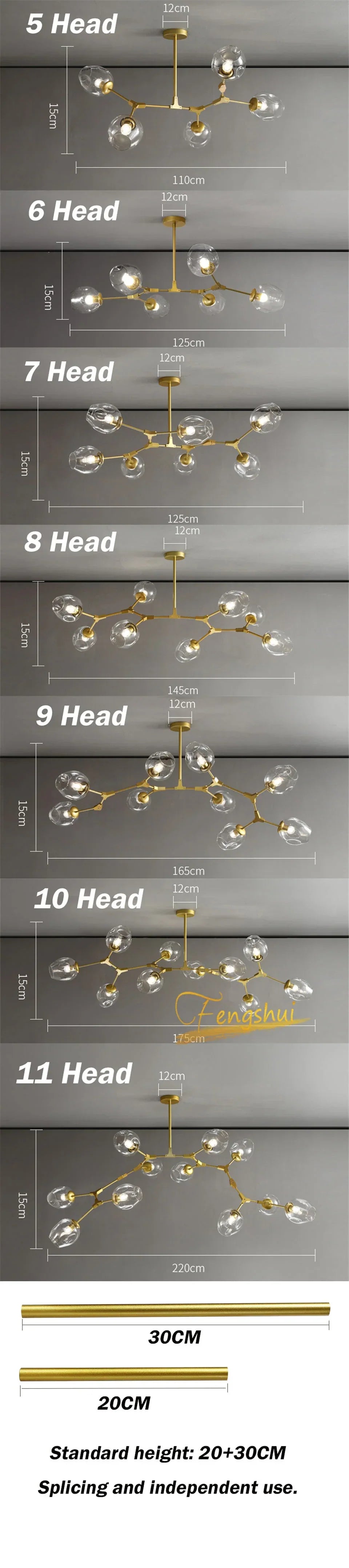 DecorBites™ Glass Ball LED Chandelier - Nordic Style
