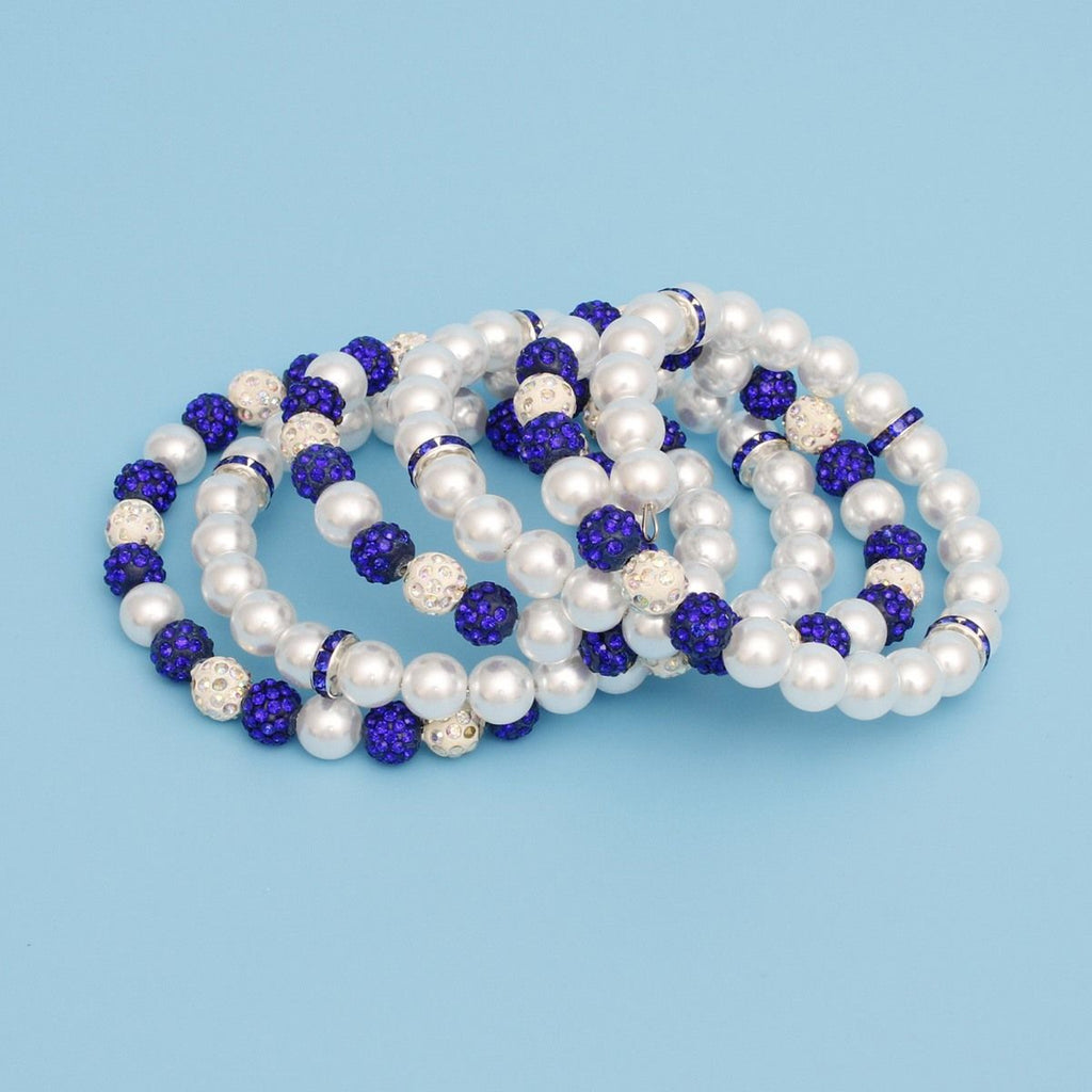 Memory Wire Bracelet with White Pearls and Beads – Stylish, Trendy Jewelry Accessory