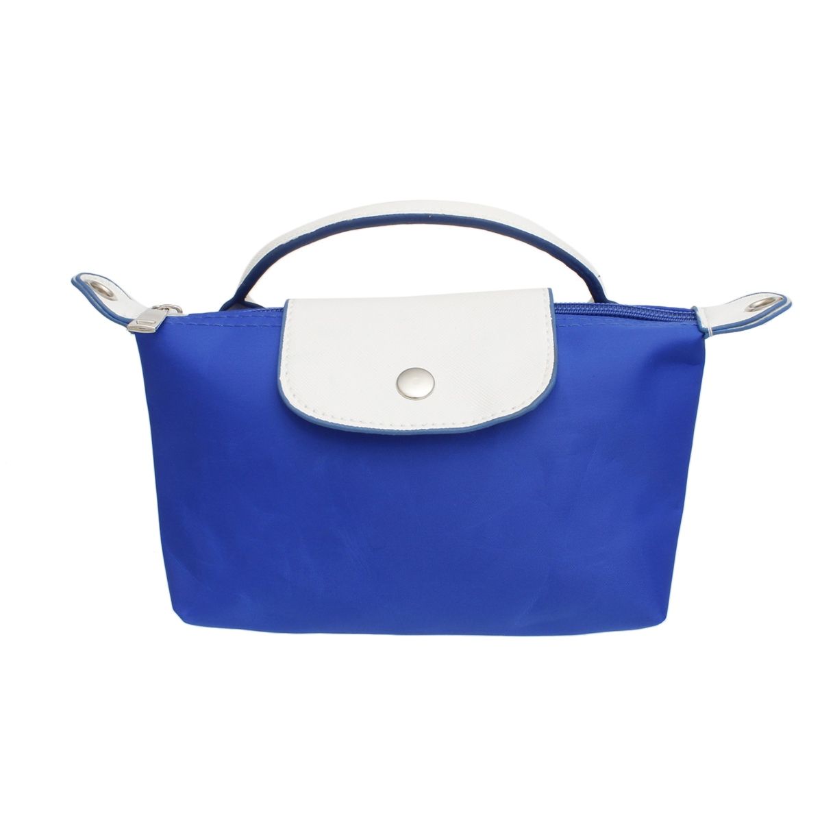 Mini Pouch with Handle Strap Nylon Blue Sorority Accessory Stylish