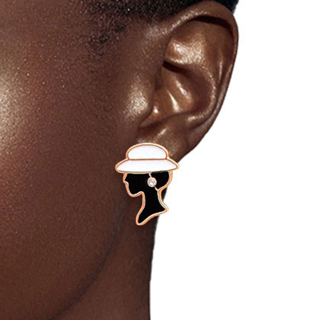 Stud Earring Set 3Pcs Designer-Inspired Lady Silhouette and Charm Stylish Studs