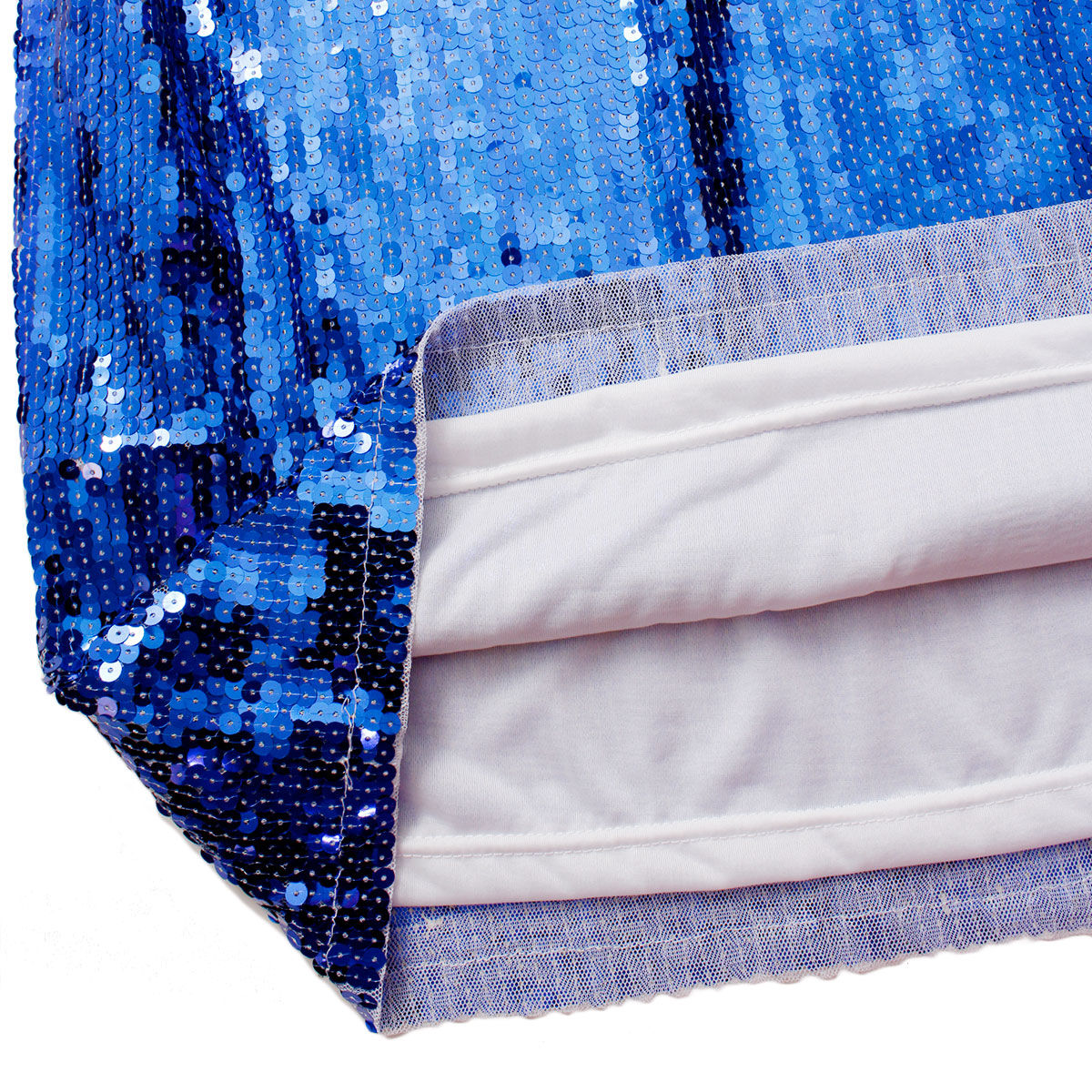 Women’s Sequin Jersey Shirt Blue and White Sorority Trendy Casual Top