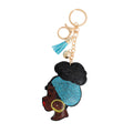 Keychain with Aqua Turban Charm Stylish Fashion Accessory