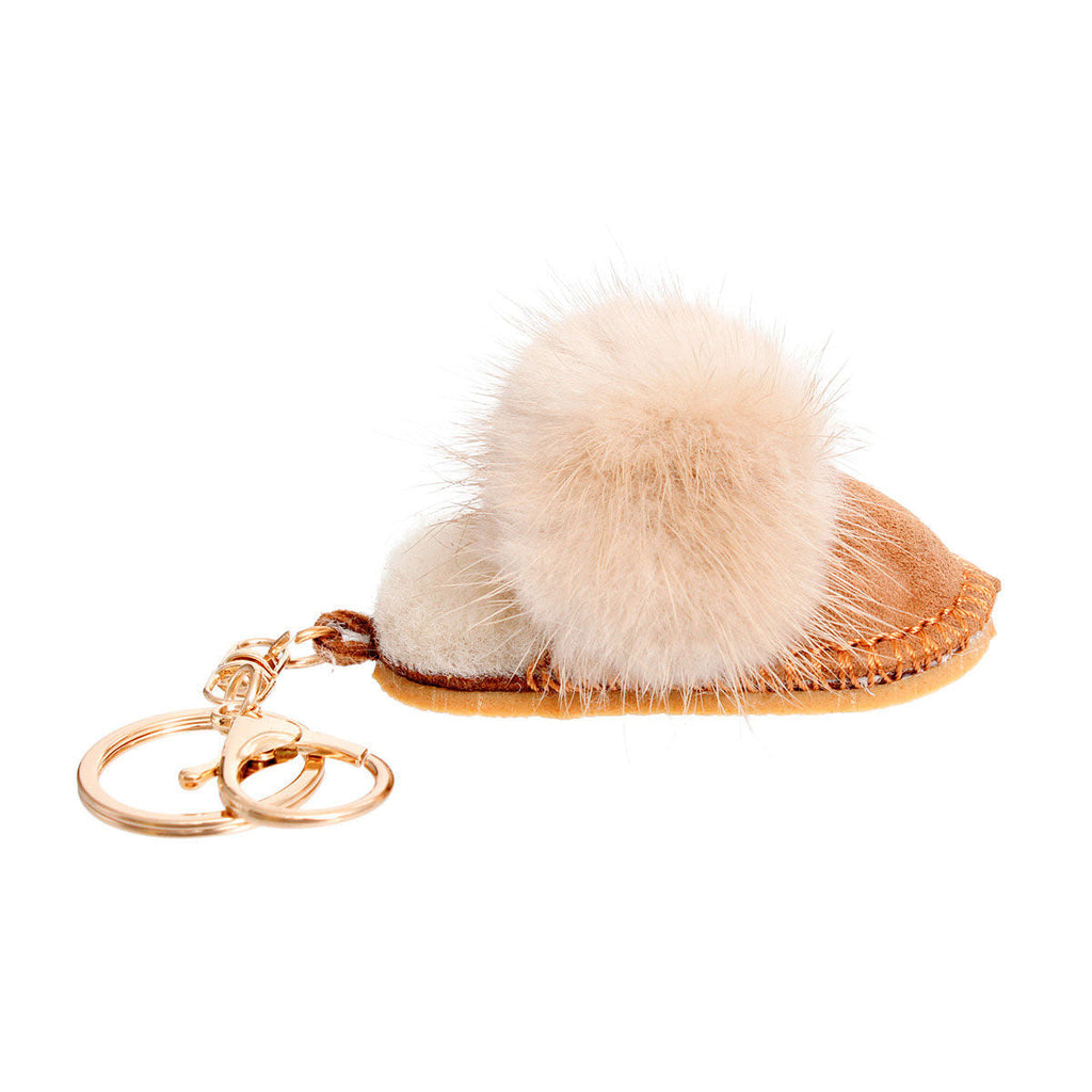 Keychain Bag Clip Sherpa Mule Accessory for Women Stylish Chic