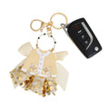 Sweater Clip Keychain Luxe Camellia Couture White Stylish Accessory