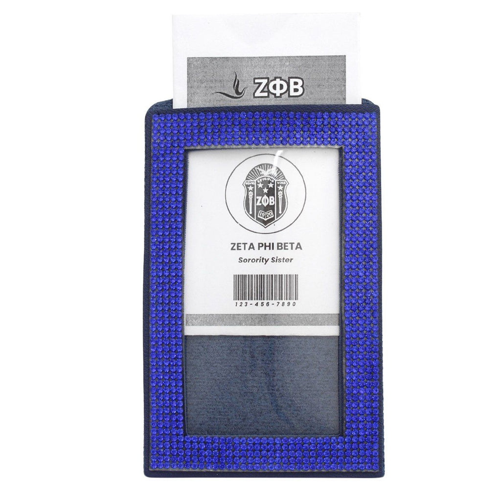ID Badge Holder Blue Sparkling Sorority Pride Stylish Accessory