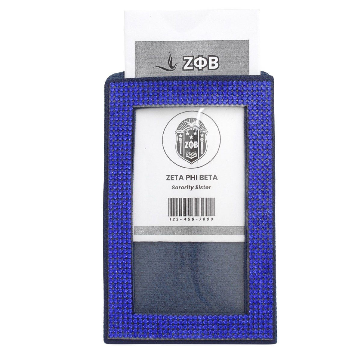 ID Badge Holder Blue Sparkling Sorority Pride Stylish Accessory