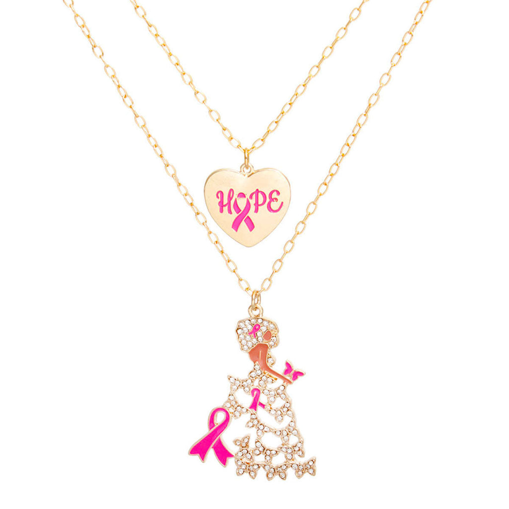 Women’s Gold Adorned Gown Cancer Set Stylish Statement Jewelry