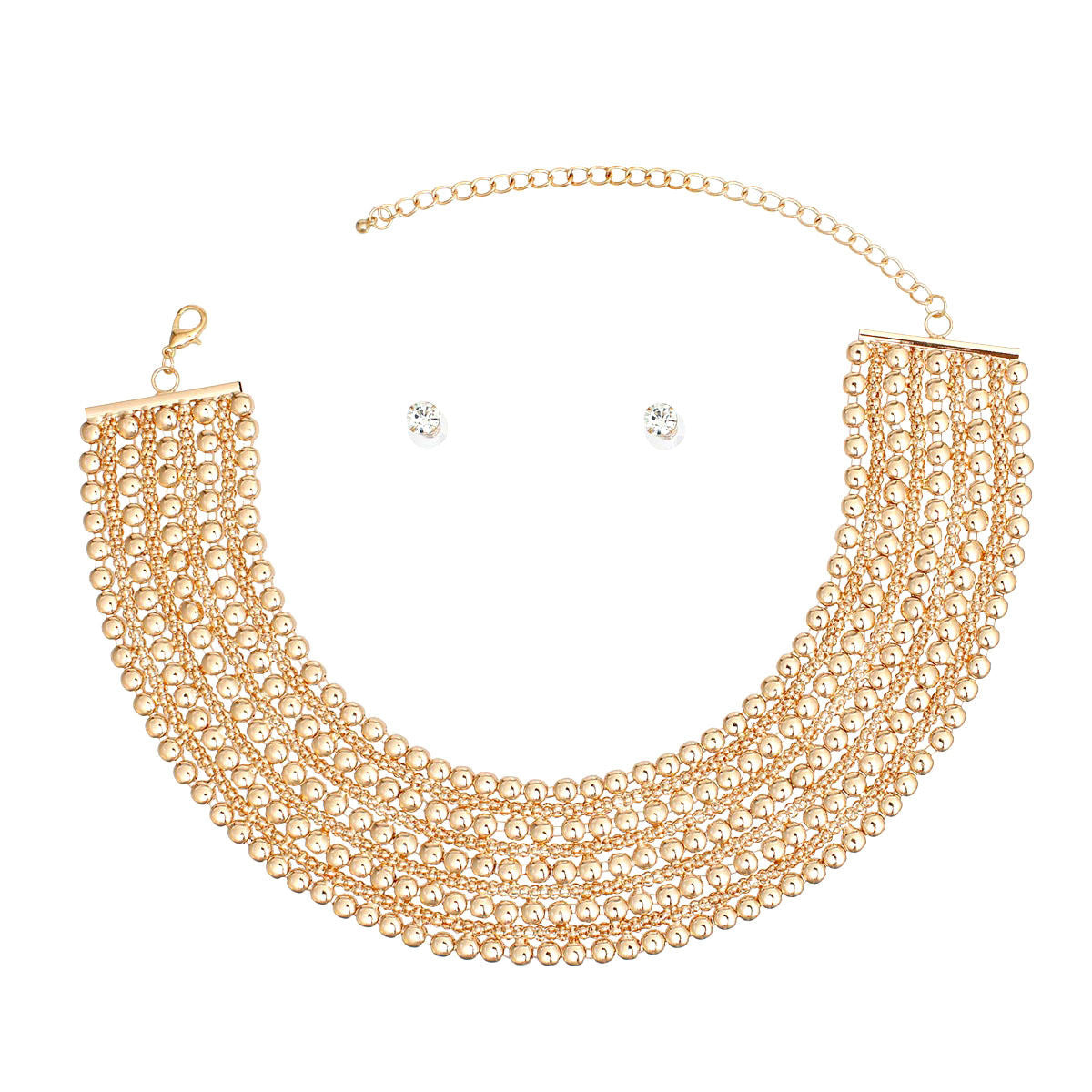 Wide Gold Chainmail Choker Necklace for Women – Stylish Statement Jewelry