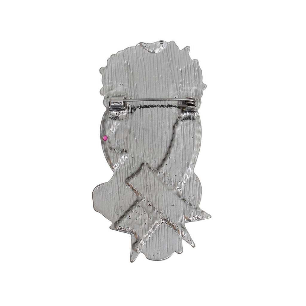 Women’s Brooch Pink Diva Afro Woman Pin Stylish Statement Accessory