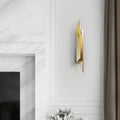 DecorBites™ Gold Art Deco LED Wall Lamp: Quadrilateral Metallic Sconce for Bedroom