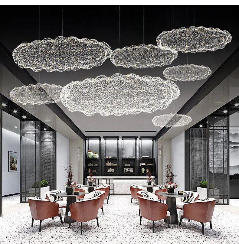 DecorBites™ Gold Cloud Pendant Lights for Home and Restaurant