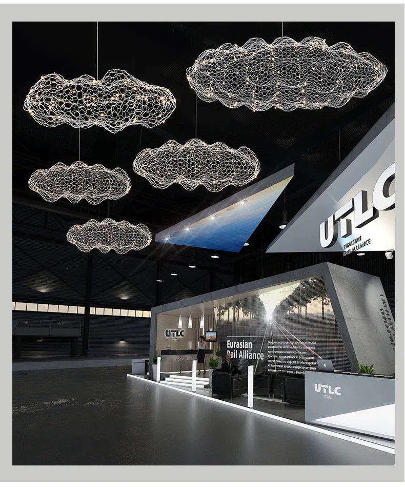 DecorBites™ Gold Cloud Pendant Lights for Home and Restaurant