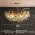 DecorBites™ Gold Crystal LED Chandeliers for Home Lighting