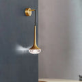 DecorBites™ Gold Crystal Teardrop Wall Sconce Light - Modern 1-Head LED Fixture with Metal Backplate