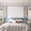 DecorBites™ Gold LED Bedroom Wall Mount Light Fixture - Contemporary Oblong Wall Lighting Ideas