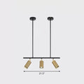 DecorBites™ Gold Metal Island Ceiling Light - Postmodern Electroplated Tube Spotlight for Dining Room