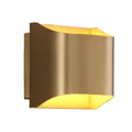 DecorBites™ Gold Metal LED Wall Light with Modern Cut Geometry – Ideal for Bedside Ambiance