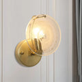DecorBites™ Gold Metal Wall Sconce with Clear Glass Shade - Postmodern 1-Light Fixture