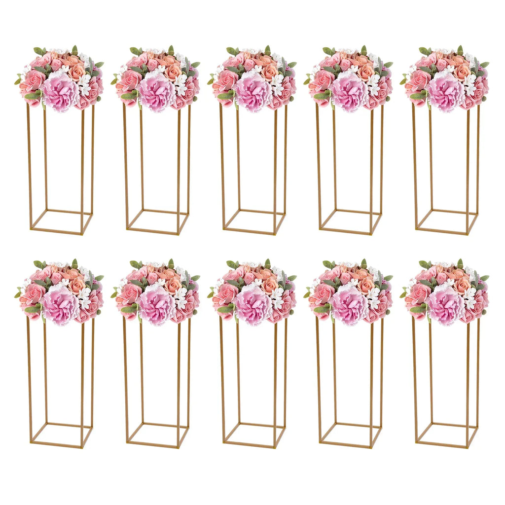DecorBites™ Gold Metal Wedding Flower Stand Set