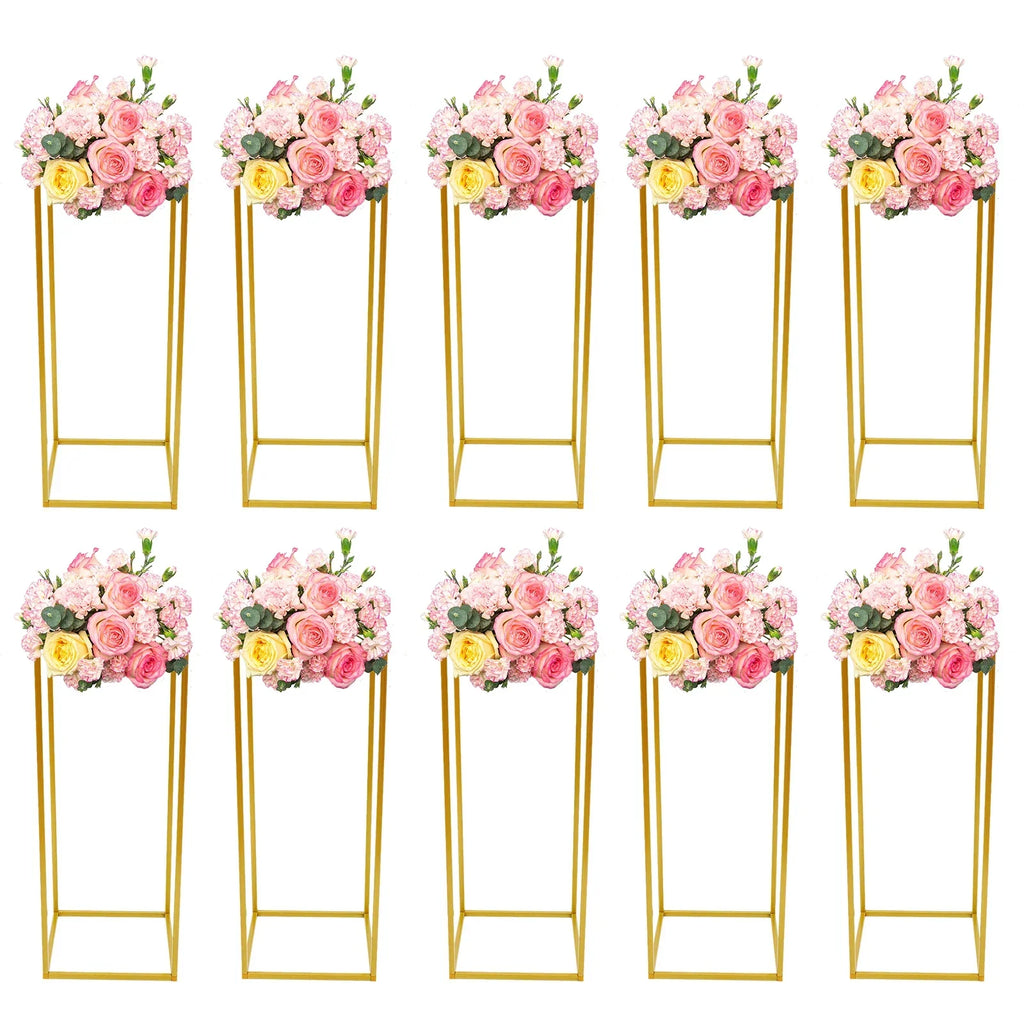 DecorBites™ Gold Metal Wedding Flower Stand Set